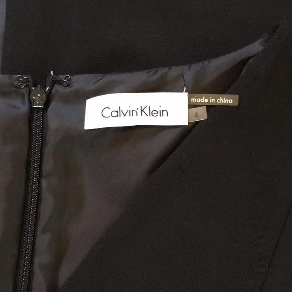 Calvin Klein Cowl Cap Sleeve Belted Sheath Dress - Picture 14 of 15